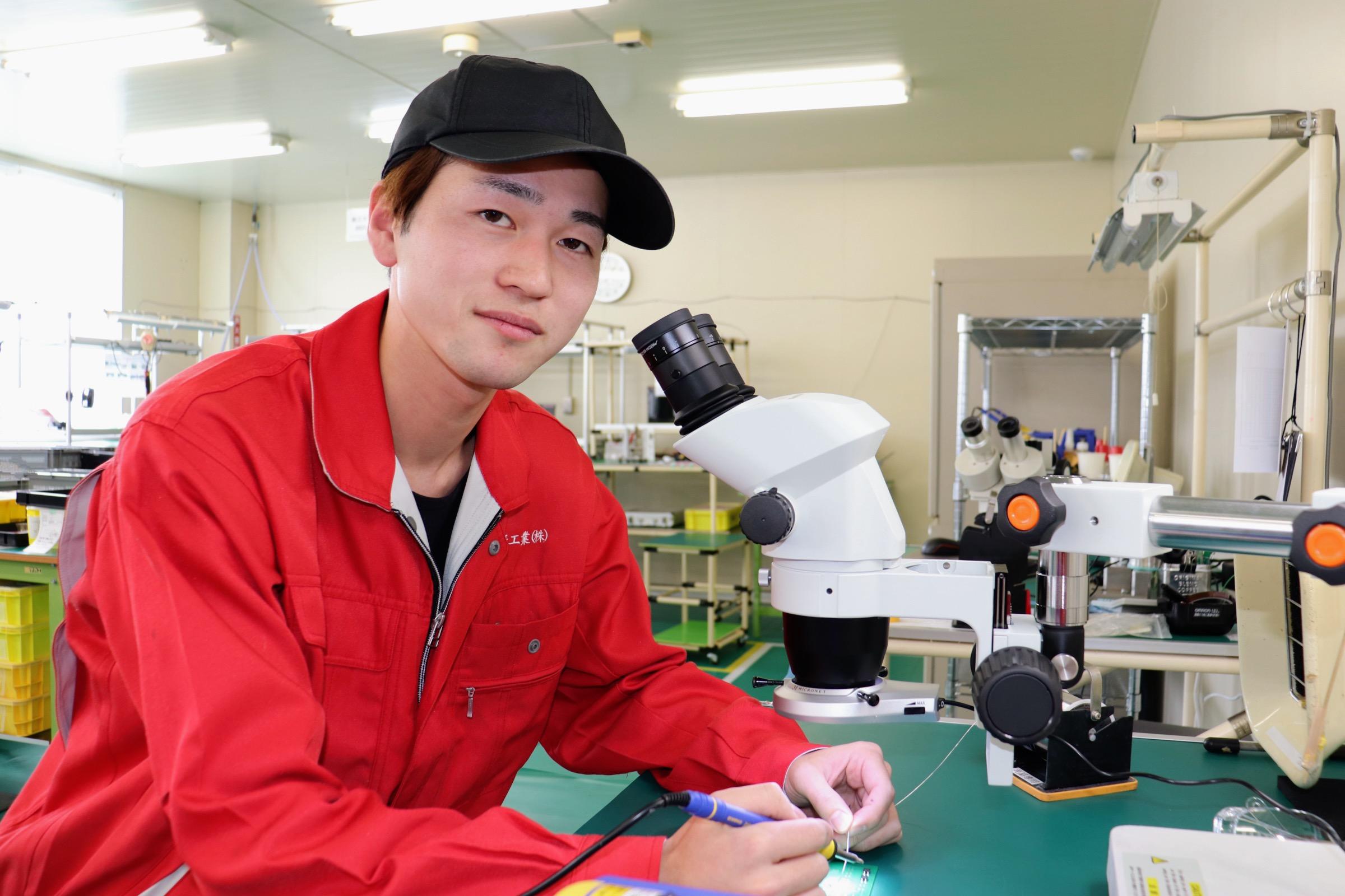 選手仕事時の様子